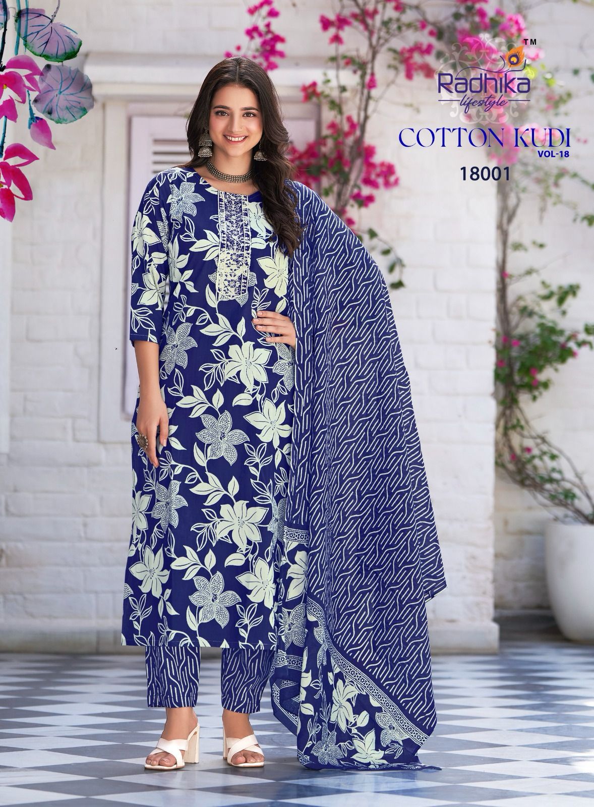 Cotton Kudi Vol 18 By Radhika Cotton Kurti With Bottom Dupatta Orders In India